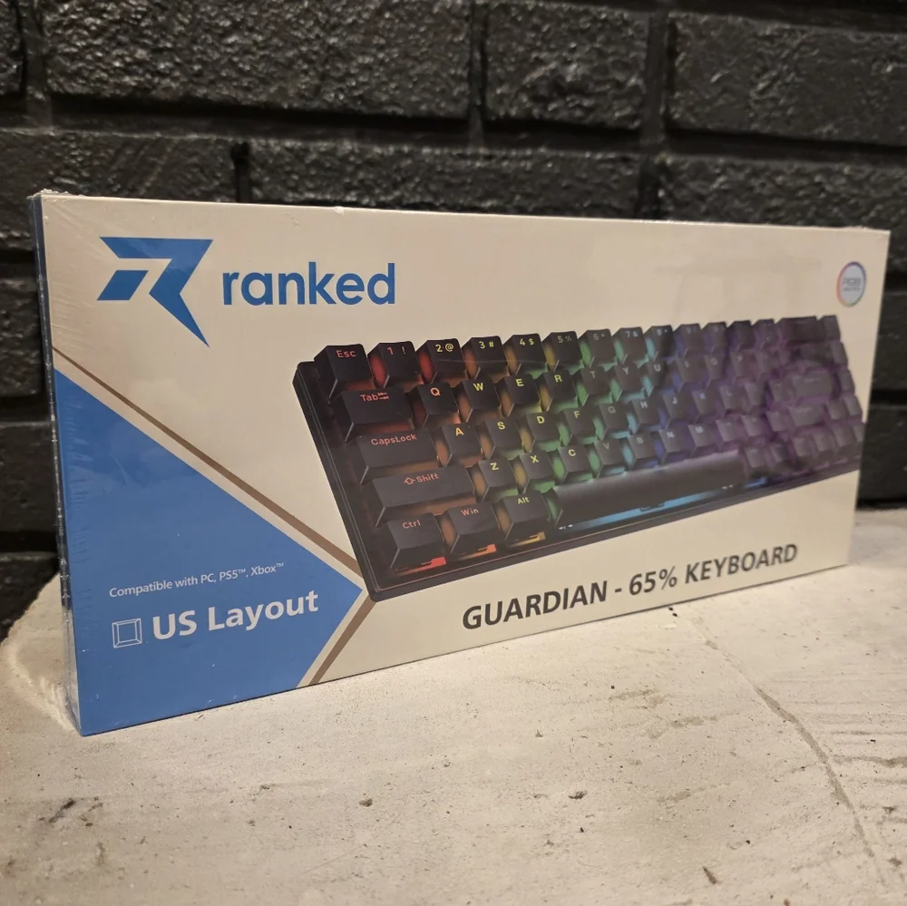 NEW In Box Ranked Mechanical Keyboard PC Xbox PS5 RGB Lighting Gaming Office